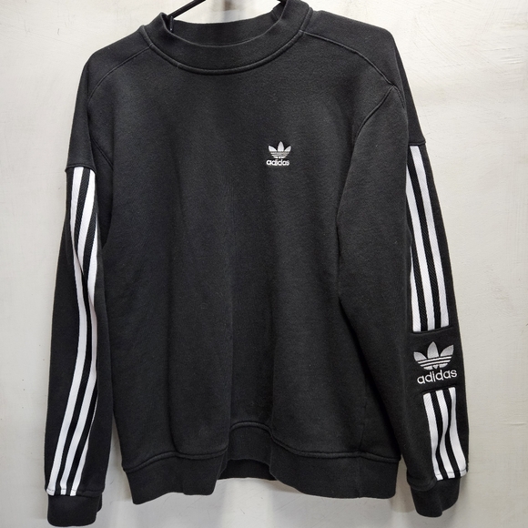 adidas Originals Tops - Adidas Originals trefoil embroidered 3 stripe crewneck sweatshirt ~ unisex xs